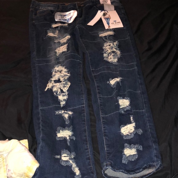 VIP ripped jeans distressed and repaired collec - Picture 1 of 1